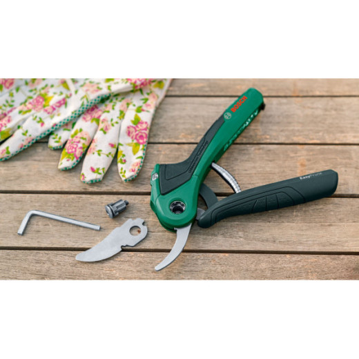 Bosch EasyPrune, акумуляторний секатор 3.6 В, діаметр різу до 25 мм, технологія Power Assist - 0.600.8B2.102
