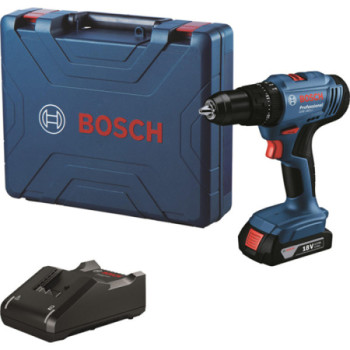 Bosch GSB 183-LI Professional, акумуляторний ударний дриль-шуруповерт, 1 акумулятор 18 В 2.0 Ah, зарядний пристрій GAL 18V-20, кейс