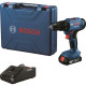 Bosch GSB 183-LI Professional, акумуляторний ударний дриль-шуруповерт, 1 акумулятор 18 В 2.0 Ah, зарядний пристрій GAL 18V-20, кейс