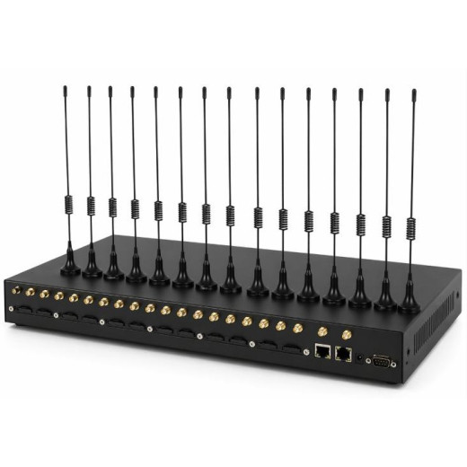Dinstar UC2000-VF-16G , VoIP GSM шлюз нна 16 каналів з підтримкою SIMBank та авто-заміною IMEI - UC2000-VF-16G