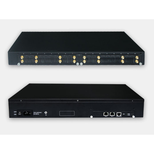 Dinstar UC2000-VF-16G-B - VoIP-GSM шлюз (DWG2000F-16G-B) бізнес-версія 1U - UC2000-VF-16G-B