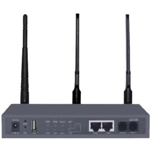 Dinstar UC120-1V1S1O, ip-атс, 1 LTE/GSM, 1 FXS, 1 FXO  - UC120-1V1S1O
