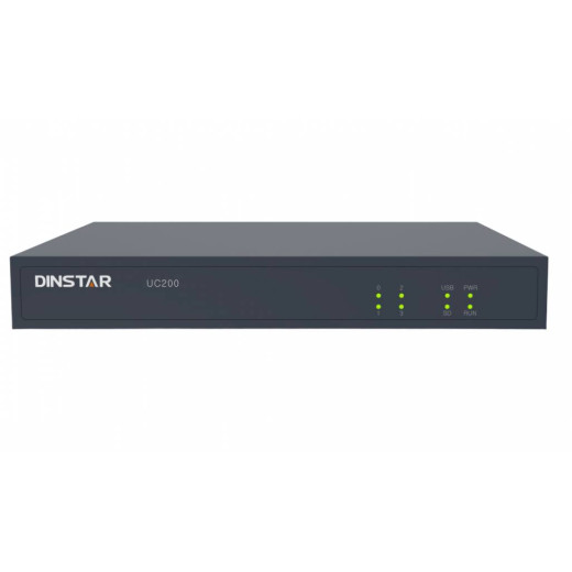Dinstar UC200-2S2O-30C, IP PBX, 2 FXS, 2 FXO, до 500 користувачів, 30 одночасних дзвінків - UC200-2S2O-30C