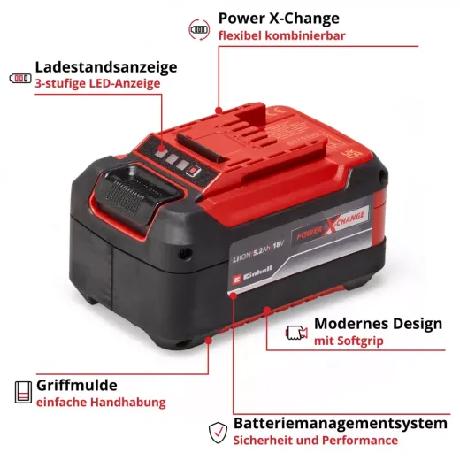 Акумулятор Einhell Power X-Change PLUS 18V 5.2 Ah - 4511437