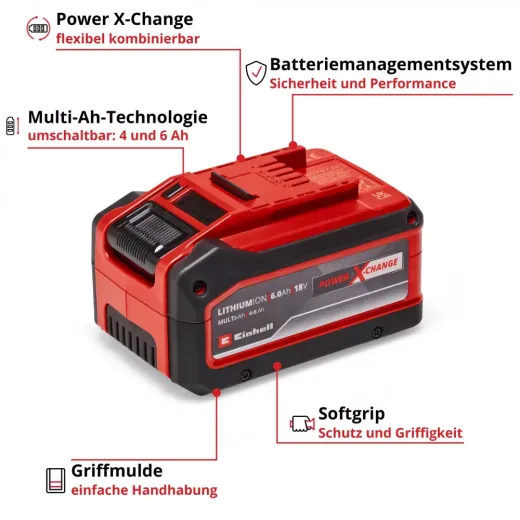 Акумулятор Einhell 18В 4–6 Ah Multi-Ah Power X-Change PLUS - 4511502