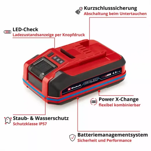 Акумулятор Einhell 18V 4,0Ah SEALED Power X-Change PLUS, Li-Ion - 4511627