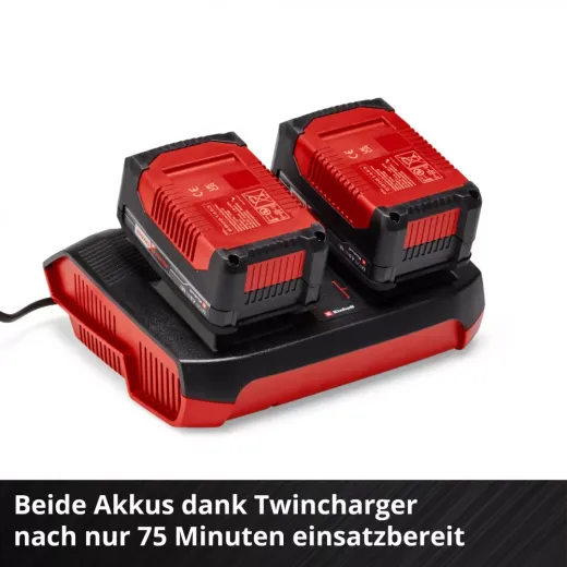Набір акумуляторів + зарядний пристрій Einhell 18V 2x4.0Ah Twincharger Kit, PXC - 4512112