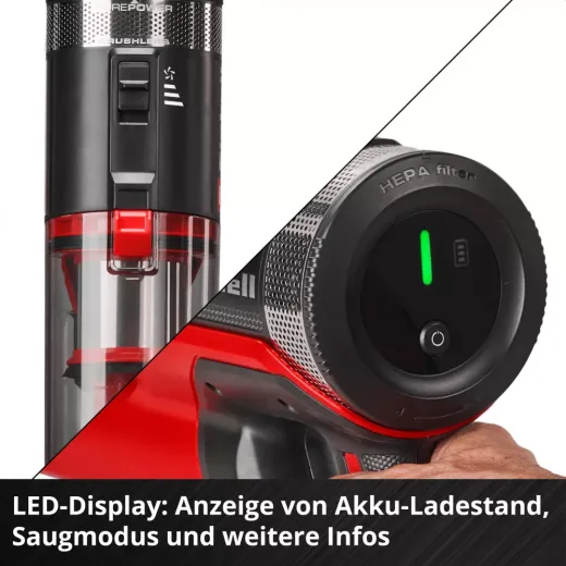Акумуляторний вертикальний пилосос Einhell TE-SV 18/270 Li BL-Solo 18V (безщітковий, без АКБ та ЗП) - 2347225