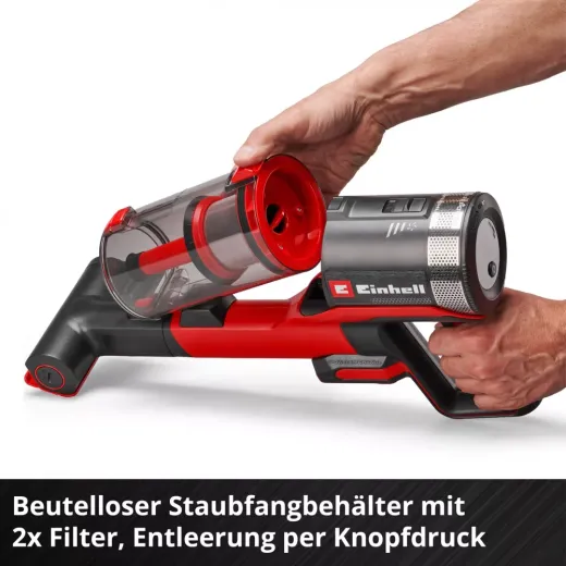 Акумуляторний вертикальний пилосос Einhell TE-SV 18/270 Li BL-Solo 18V (безщітковий, без АКБ та ЗП) - 2347225