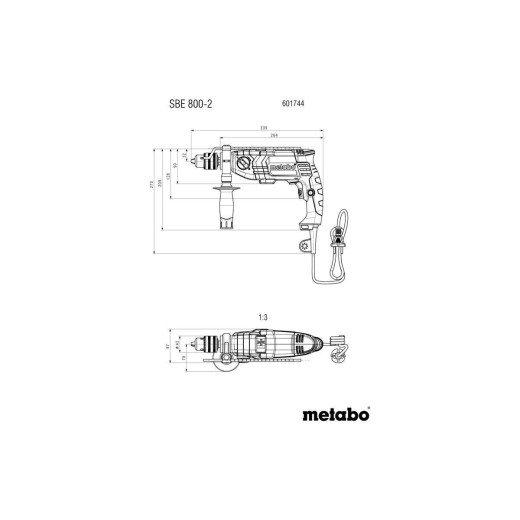 Ударний дриль Metabo SBE 800-2 800 Вт  - 601744000
