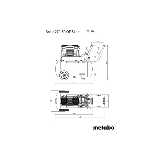 Компресор Metabo Basic 270-50 OF Silent - 601594000