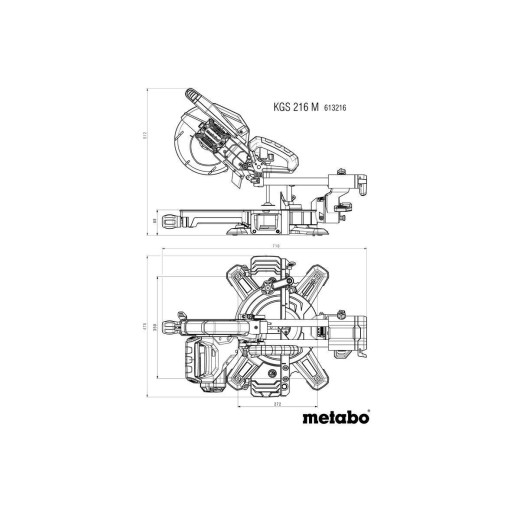Торцювальна пила Metabo KGS 216 M - 613216000
