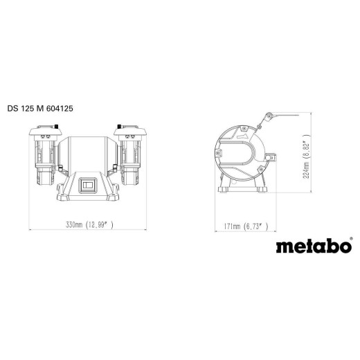 Заточувальний станок Metabo DS 125 M - 604125000