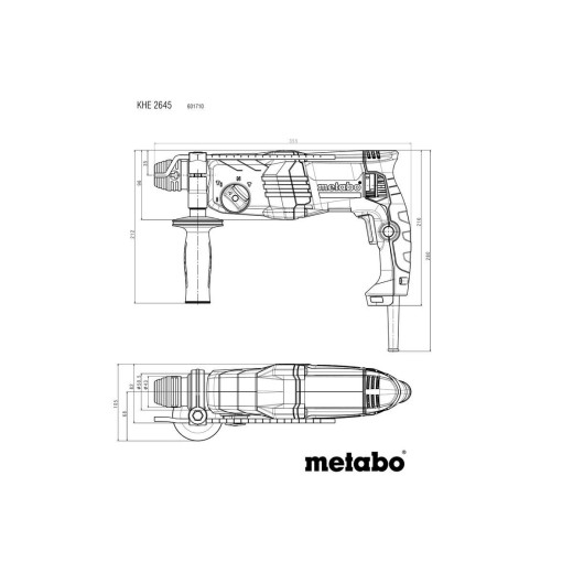 Комбінований перфоратор Metabo KHE 2645 - 601710500