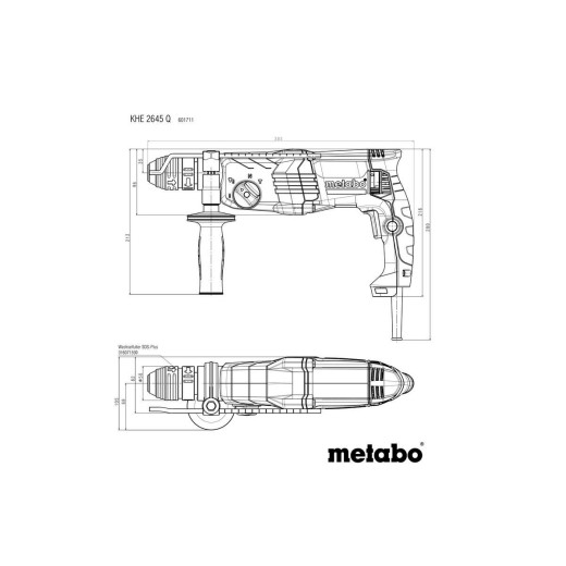 Комбінований перфоратор Metabo KHE 2645 Q - 601711500