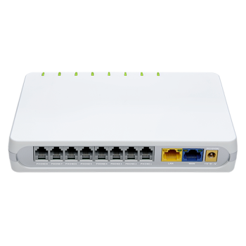 FLYINGVOICE G508, VOIP-шлюз, 8 портів FXS, 8 облікових записів SIP, OPUS, тристороння конференція, VPN: PPTP/L2TP, QoS Layer 3, підтримка NAT, підтримка TR069 та SNMPv2, порти Ethernet: 1 W0 1000 Мбіт/с + 3 порти LAN 10/100/1000 Мбіт/с