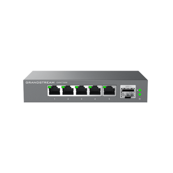 Grandstream GWN7700M, unmanaged мультигігабітний комутатор, 5 × 2.5G RJ45 + 1 × SFP+, без вентилятора