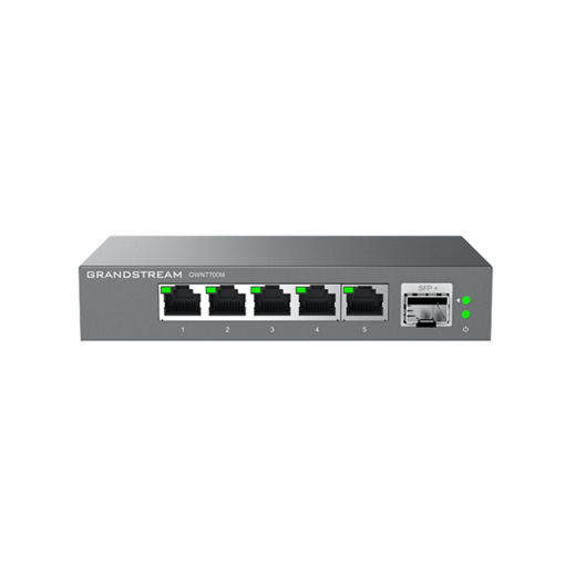 Grandstream GWN7700M, unmanaged мультигігабітний комутатор, 5 × 2.5G RJ45 + 1 × SFP+, без вентилятора - GWN7700M
