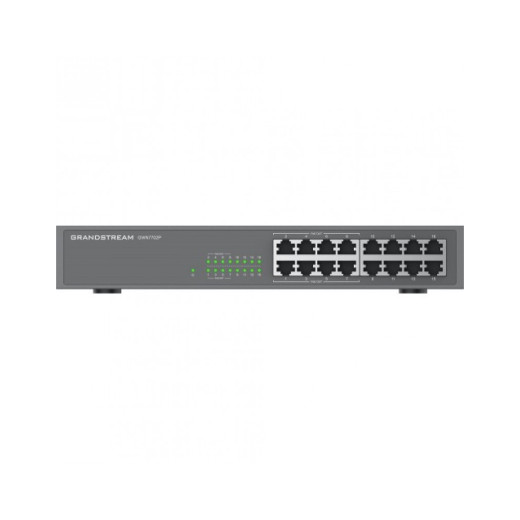 Grandstream GWN7702 - 16-портовий некерований гігабітний комутатор, металевий корпус - GWN7702P