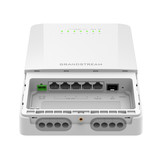 Grandstream GWN7710R, вуличний керований PoE комутатор, 5×Gigabit + 1×SFP, IP66 - GWN7710R