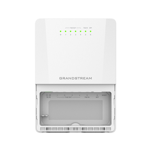 Grandstream GWN7710R, вуличний керований PoE комутатор, 5×Gigabit + 1×SFP, IP66 - GWN7710R