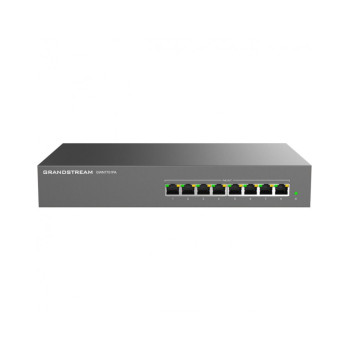 Grandstream GWN7701PA, некерований мережевий комутатор, 8×Gigabit RJ45 з PoE+, металевий корпус