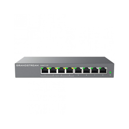 Grandstream GWN7711P, 8-портовий керований гігабітний комутатор L2 Lite з 4 PoE+ портами - GWN7711P