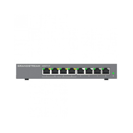 Grandstream GWN7711P, 8-портовий керований гігабітний комутатор L2 Lite з 4 PoE+ портами - GWN7711P