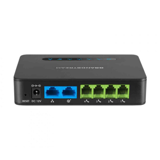 Grandstream HT814, телефонний адаптер, 4xFXS, 1xLAN, 1xWAN, (1GbE)Gigabit Ethernet - HT814