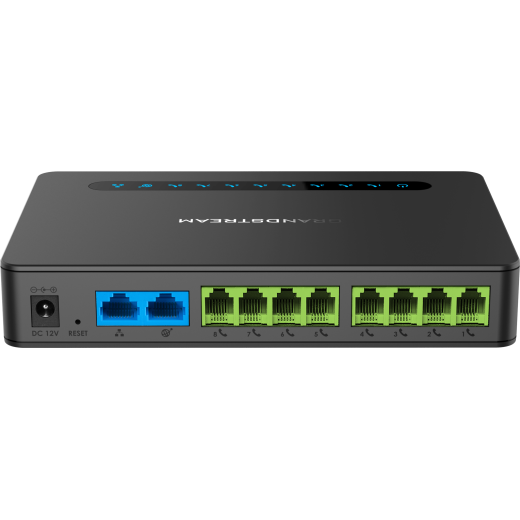 Grandstream HT818, телефонний адаптер, 8xFXS, 1xLAN, 1xWAN, (1GbE)Gigabit Ethernet - HT818