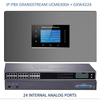 Grandstream UCM6300A, ip атс, 24 внутрішніх FXS, до 200 ip-абонентів, до 50 одночасних викликів, без FXO