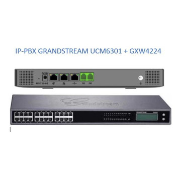 Grandstream UCM6301, ip атс, 25хFXS, 1xFXO до 500 ip абонентів/75 одночасних викликів, RemoteConnect, 1xWAN, 1xLAN, HA