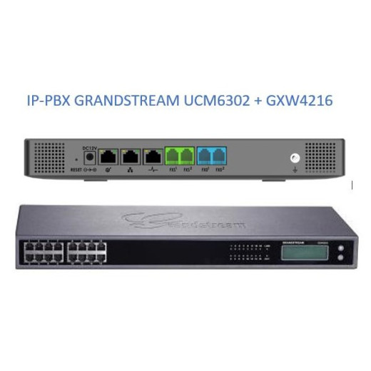 Grandstream UCM6302, ip атс, 18хFXS, 2xFXO, до 1000 абонентів/150 одночасних викликів, RemoteConnect, 1xWAN, 1xLAN, HA - UCM6302-18