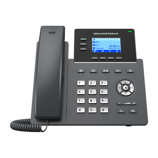 Grandstream GRP2603P, ip телефон, 6 SIP акаунтів, підсвічування екрану, (1GbE)Gigabit Ethernet, PoE  - GRP2603P