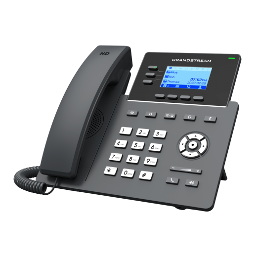 Grandstream GRP2603P, ip телефон, 6 SIP акаунтів, підсвічування екрану, (1GbE)Gigabit Ethernet, PoE  - GRP2603P