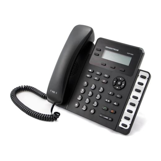 Grandstream GXP1628, ip телефон, 2 SIP акаунта, підсвічування екрану, (1GbE)Gigabit Ethernet, 8 BLF, PoE  - GXP1628