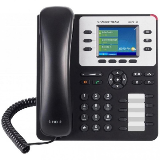 Grandstream GXP2130, ip-телефон, 3 SIP акаунти, кольоровий LCD, (1GbE) Gigabit Ethernet, 8 BLF, Bluetooth, PoE  - GXP2130