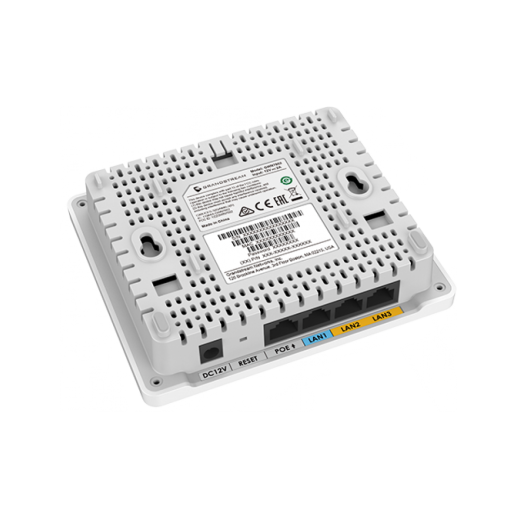 Grandstream GWN7604, in-wall Wi-Fi 6 (802.11ax) точка доступу, 4 Gigabit порти, PoE/PoE+ інтегрований комутатор - GWN7604