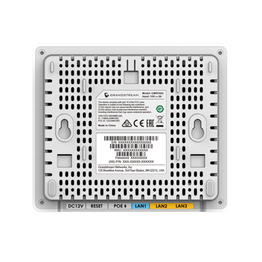 Grandstream GWN7604, in-wall Wi-Fi 6 (802.11ax) точка доступу, 4 Gigabit порти, PoE/PoE+ інтегрований комутатор - GWN7604