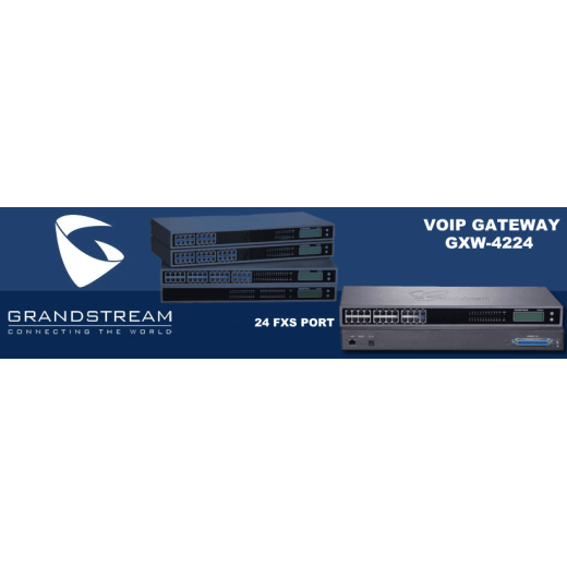 Grandstream GXW4224, голосовий ip шлюз, 24xFXS, 1xLAN, (1GbE)Gigabit Ethernet - GXW4224