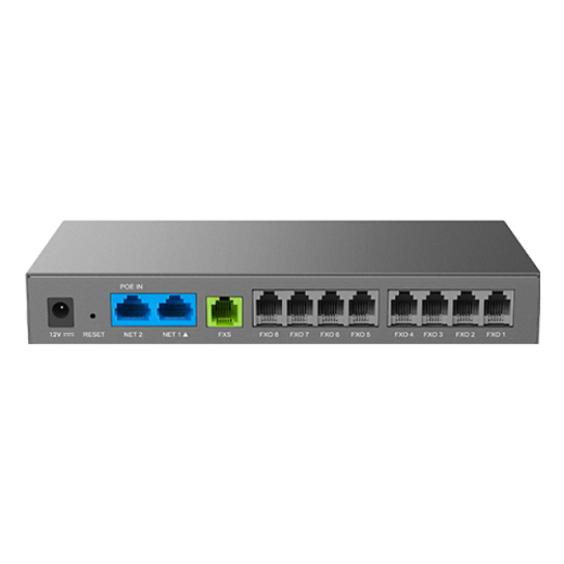 Grandstream HT881, голосовий ip шлюз, 2хRJ-45, 1x FXS, 8x FXO - HT881