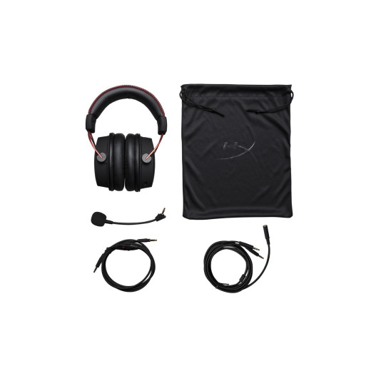 Гарнітура ігрова HyperX Cloud Alpha, mini-jack/dual 3.5мм, 1.2м/2м чорно-червоний - 4P5L1AM