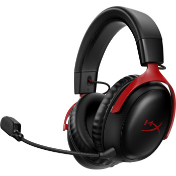 Гарнітура ігрова HyperX Cloud III, WL/USB-A/USB-C, чорно-червоний