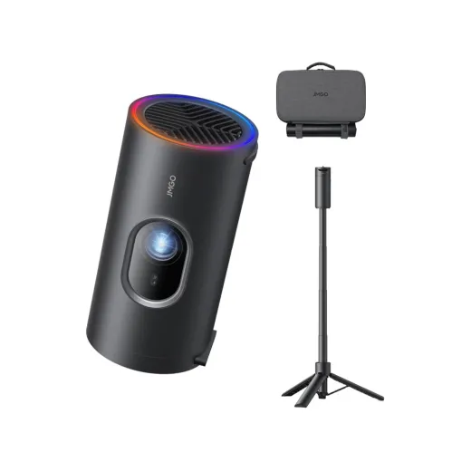 JMGO PicoPlay+ Pack J61-7K4, портативний смарт-проектор Full HD 1080p, 450 ISO люмен, Google TV, акумуляторний штатив 20000 мАг - 6959422615924