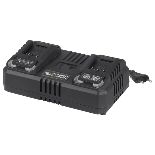 Könner & Söhnen KS 43LM-40V SET, акумуляторна газонокосарка з шириною скошування 43 см, 2 АКБ 20В 4 А·год та подвійним зарядним пристроєм - KS43LM-40VSET