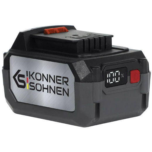 Könner & Söhnen KS 43LM-40V SET, акумуляторна газонокосарка з шириною скошування 43 см, 2 АКБ 20В 4 А·год та подвійним зарядним пристроєм - KS43LM-40VSET