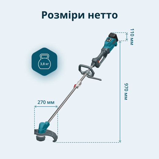 Könner & Söhnen KS 33LM-BCT20V-SET, комплект акумуляторної газонокосарки 20 В та акумуляторного тримера 20 В - KS33LM-BCT20V-SET	