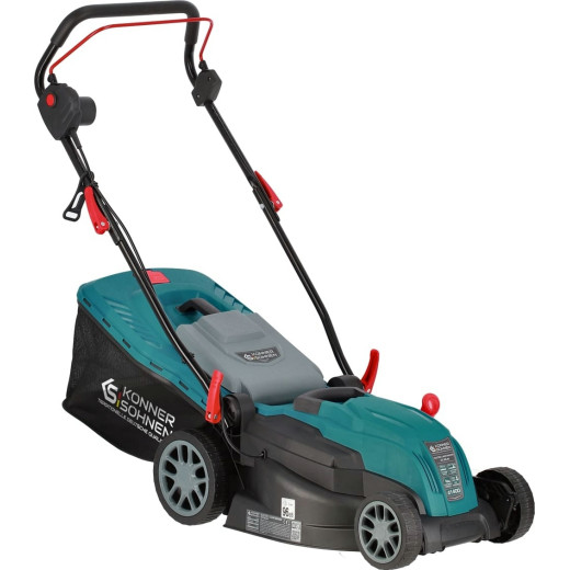 Könner & Söhnen KS 38LM, електрична газонокосарка з двигуном 1400 Вт та шириною скошування 38 см - KS38LM