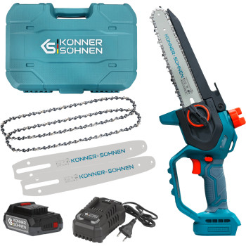 Konner&Sohnen KS MCS20V-8 20B, акумуляторна ланцюгова пила з АКБ 2 А·год та зарядним пристроєм
