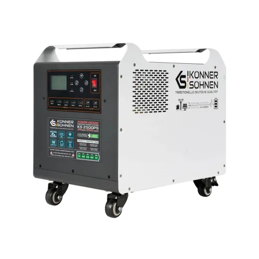 Könner & Söhnen KS 2500PS, портативна зарядна станція 2500 Вт з LiFePO4 акумулятором та функцією UPS - KS2500PS